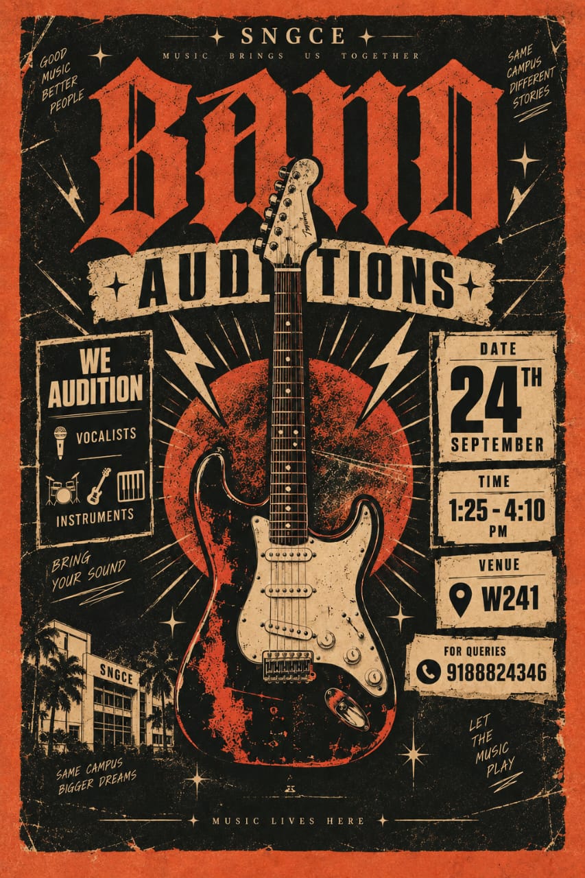 Band Auditions - Music Club
